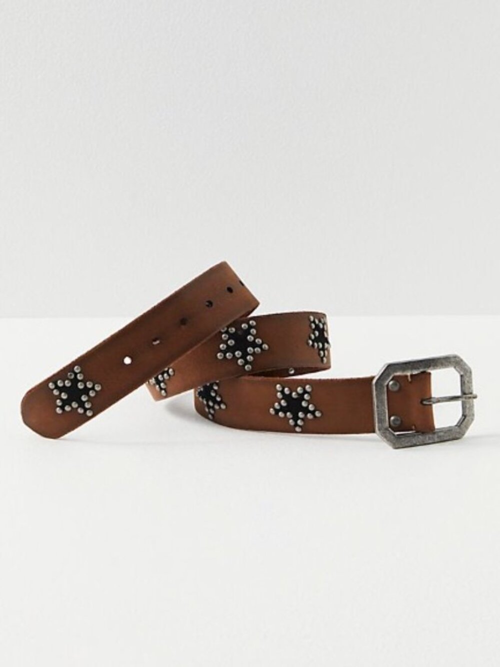 NWT Free People Starcrossed Studded Belt in Bronze Age - M/L